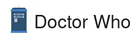 Doctor Who logo, designed at https://excalidraw.com/